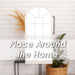 Arched Garden Mirror for Gardens Distressed 2. White