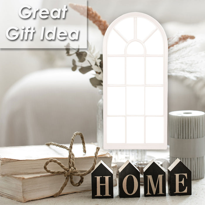 Arched Garden Mirror Mirror for Gardens Distressed 34. 5cm 69. 5 x 2. 5cm White