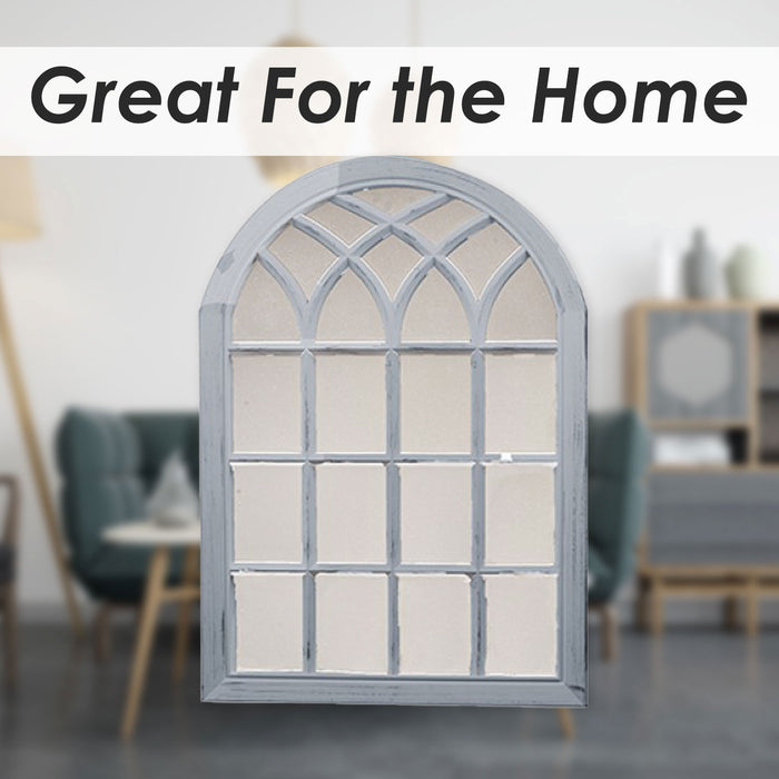 Arched Garden Mirror for Gardens Distressed 50. 78. X Grey