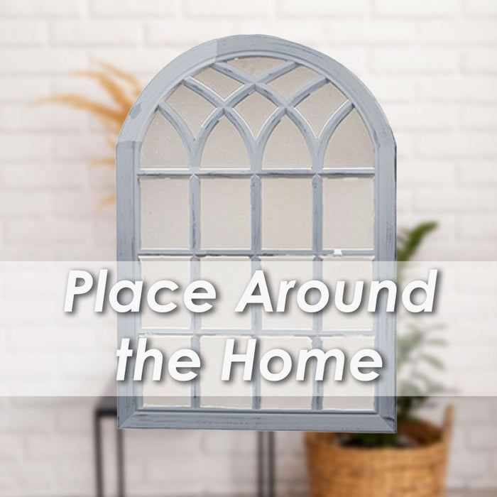 Arched Garden Mirror for Gardens Distressed 50. 78. X Grey