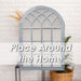 Arched Garden Mirror for Gardens Distressed 50. 78. X Grey