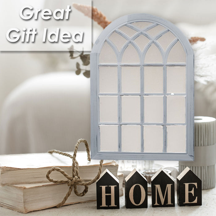 Arched Garden Mirror Mirror for Gardens Distressed 50. 5cm X 78. 5cm X 3cm Grey