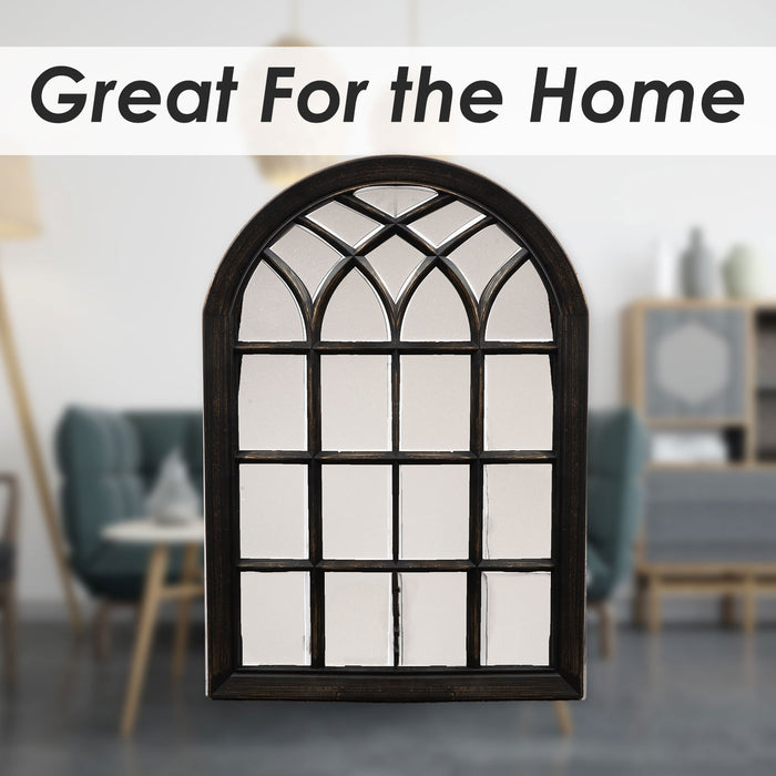 Arched Garden Mirror for Gardens Distressed 50. 78. X Bronze