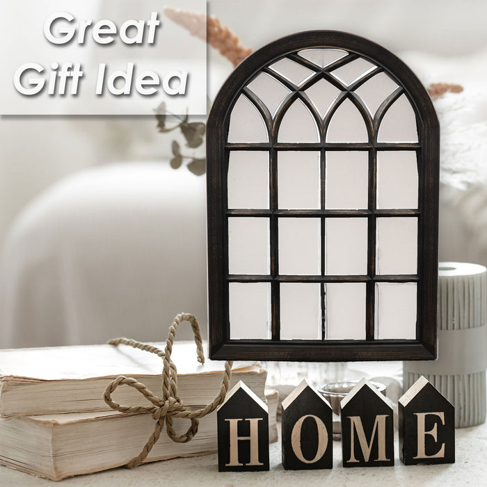 Arched Garden Mirror Mirror for Gardens Distressed 50. 5cm X 78. 5cm X 3cm Bronze