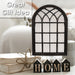 Arched Garden Mirror Mirror for Gardens Distressed 50. 5cm X 78. 5cm X 3cm Bronze