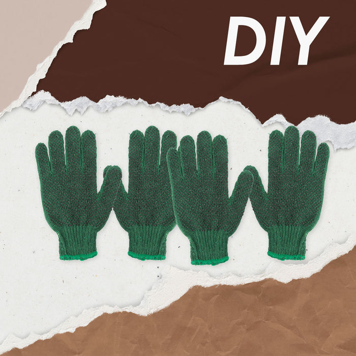 Garden Gloves Rubber Dot Grip Strech Tools Accessories 2 One Size
