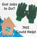 Garden Gloves Rubber Dot Grip Strech Tools Accessories 2 One Size Green