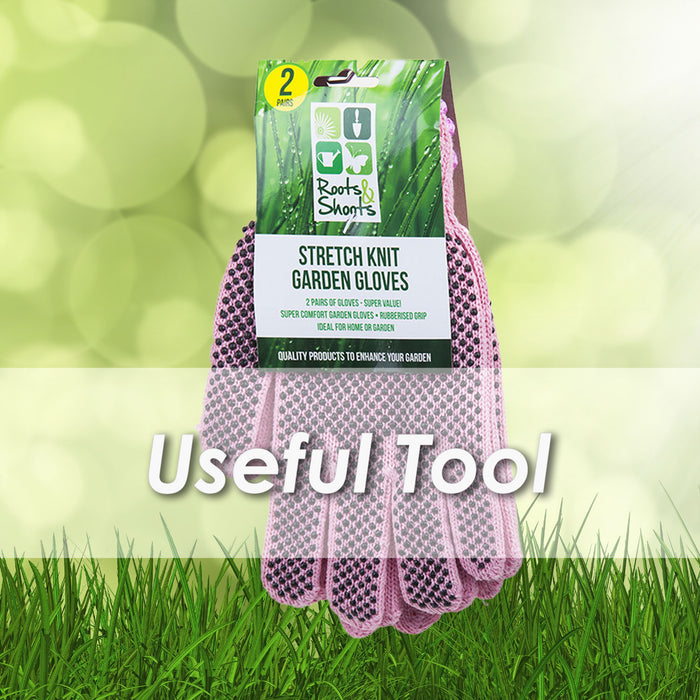 Garden Gloves Rubber Dot Grip Strech Tools Accessories 2 One