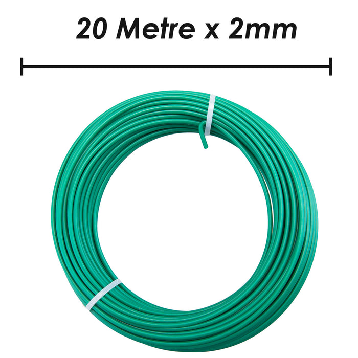 Garden Wire 20M Plastic Coated Gardening Tools Accessories  100 Metre Green