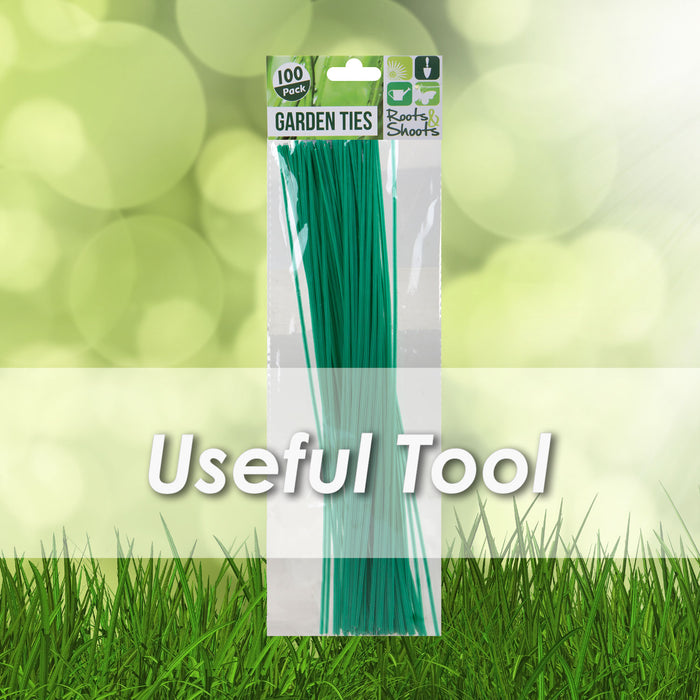Garden Ties 100Pk Green Gardening Tools Accessories Pack of 100