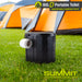 Camping Folding Toilet Portable Collapsible with Lid Black