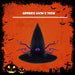 Halloween With's Hat with Spider Details Trick or Treat Party 45cm Black