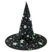 Halloween Witch Hat Glow in the Dark Hallows Party, Trick or Treat 44.4cm Black