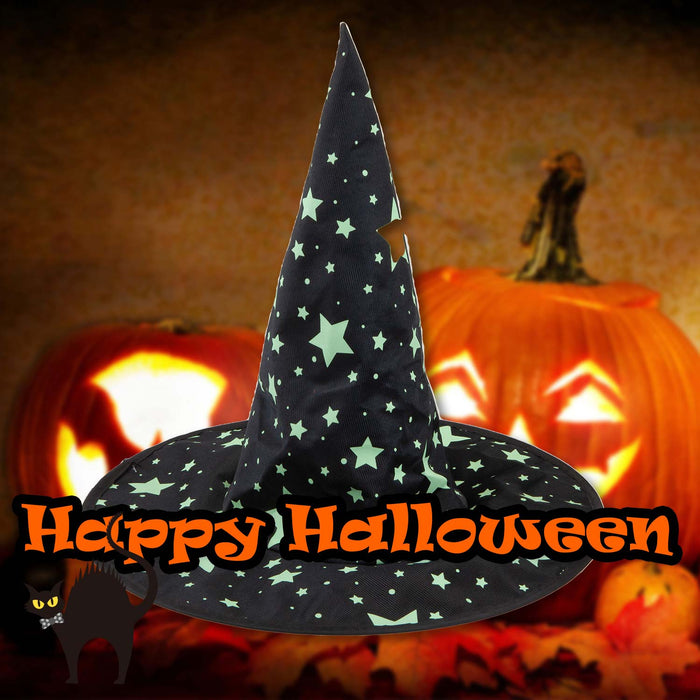 Halloween Witch Hat Glow in the Dark Hallows Party, Trick or Treat 44.