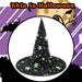 Halloween Witch Hat Glow in the Dark Hallows Party, Trick or Treat 44. 4cm Black