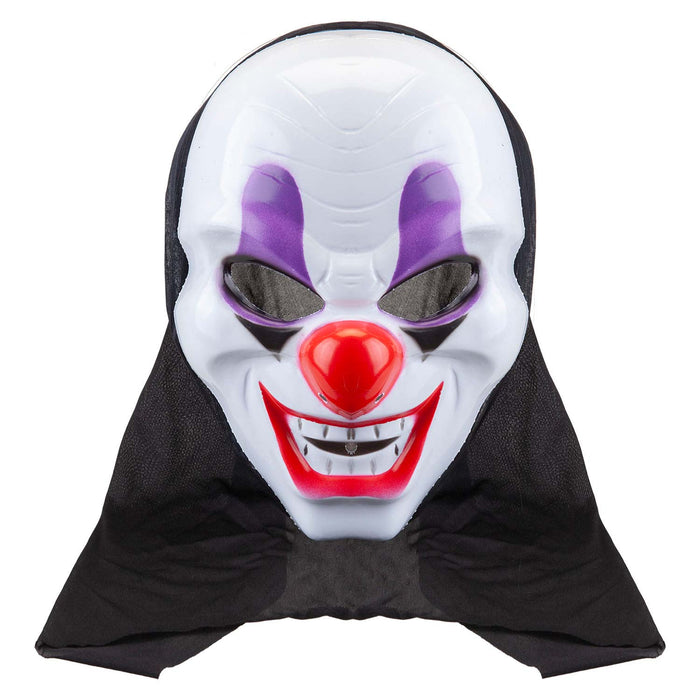 Halloween Clown Mask with Hood Halloween Party, Trick or Treat 46.8cm White