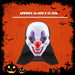 Halloween Clown Mask with Hood Halloween Party, Trick or Treat 46.8cm White