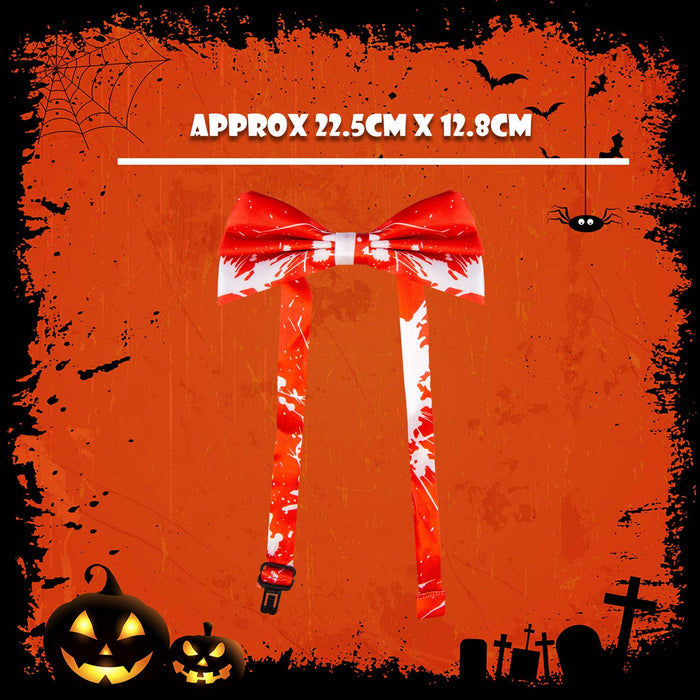 Bloody Bow Tie Halloween Prop Halloween Party, Trick or Treat 22.5cm Red