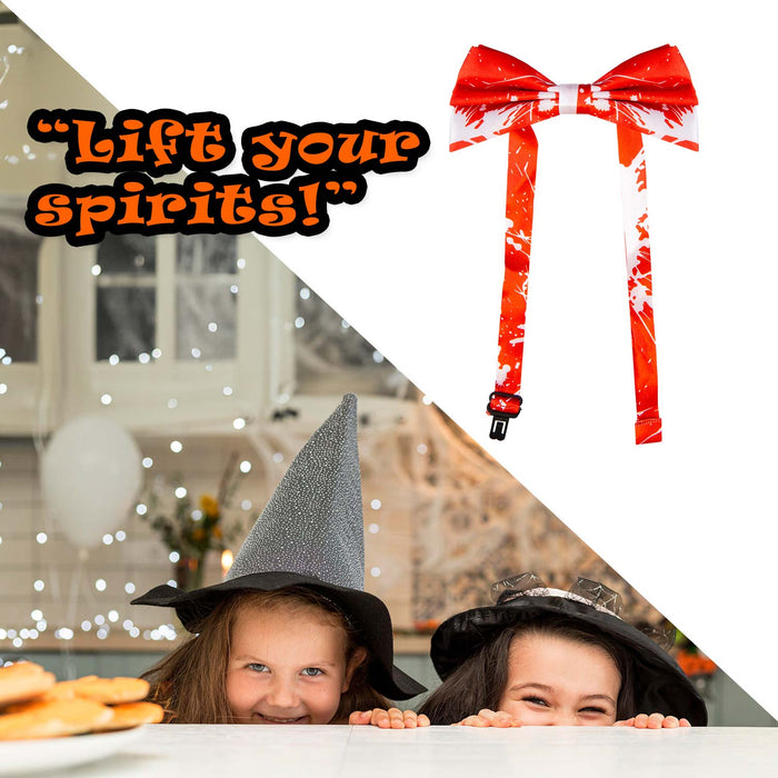 Bloody Bow Tie Halloween Prop Halloween Party, Trick or Treat 22. 5cm Red