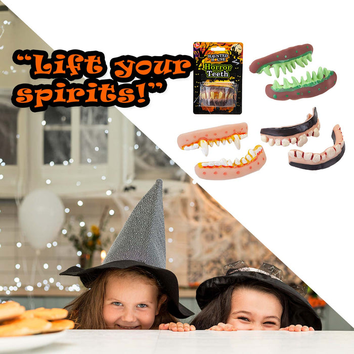 Halloween Horror Teeth 1 Piece Mystery Bag Party, Trick or Treat 16cm MultiColour