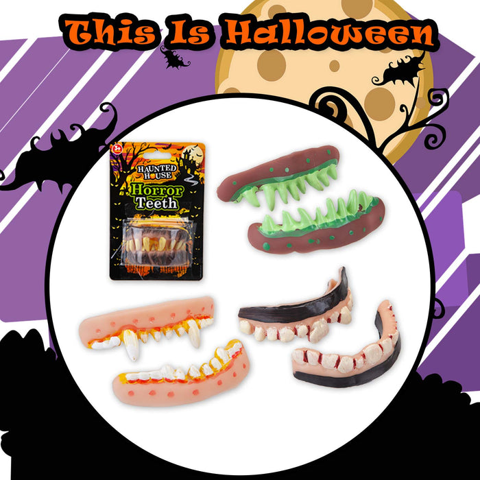 Halloween Horror Teeth 1 Piece Mystery Bag Party, Trick or Treat 16cm MultiColour
