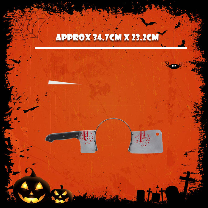 Halloween Bloody Cleaver Headband Halloween Party, Trick or Treat 34.7cm Grey