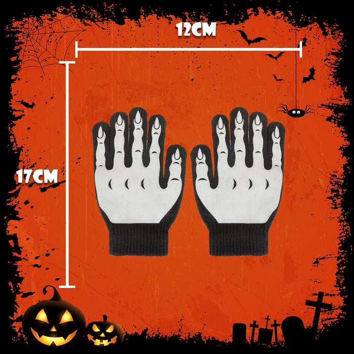 Halloween Kids Skeleton Gloves | Party Accessories | White