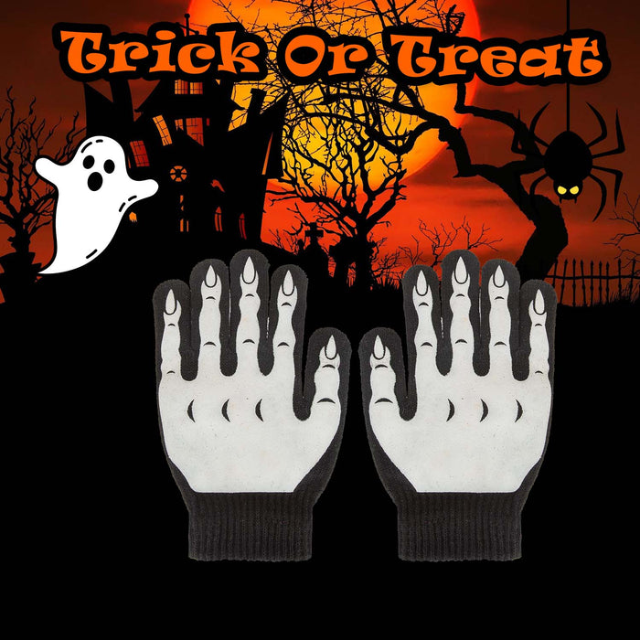 Halloween Kids Skeleton Gloves | Party Accessories | White