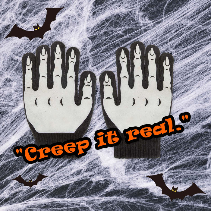 Halloween Kids Skeleton Gloves | Party Accessories | White