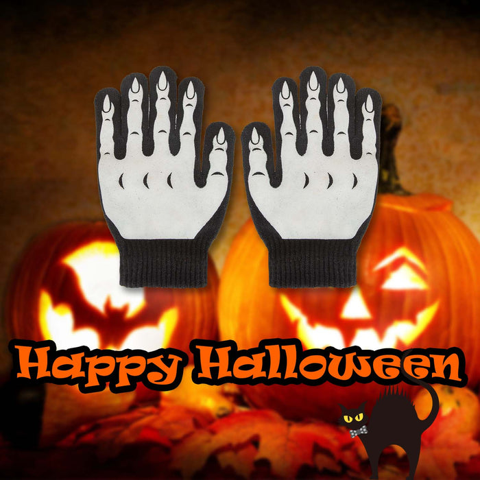 Halloween Kids Skeleton Gloves | Party Accessories | White