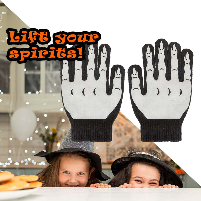 Halloween Kids Skeleton Gloves | Party Accessories | White