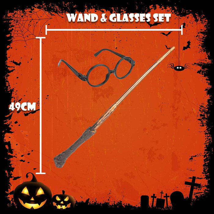 Halloween Wizard Wand & Spectacles | Party Accessories | Wizards Set