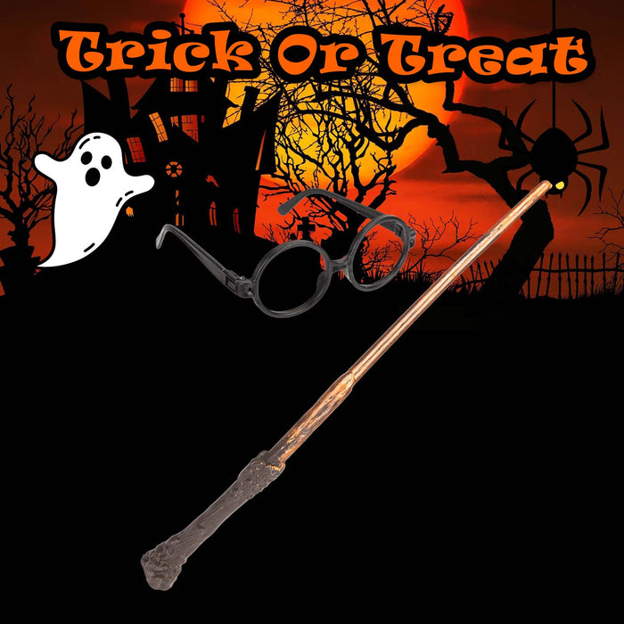Halloween Wizard Wand & Spectacles | Party Accessories | Wizards Set