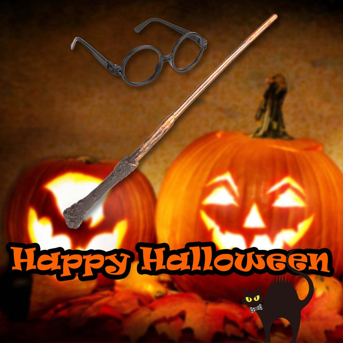 Halloween Wizard Wand & Spectacles | Party Accessories | Wizards Set