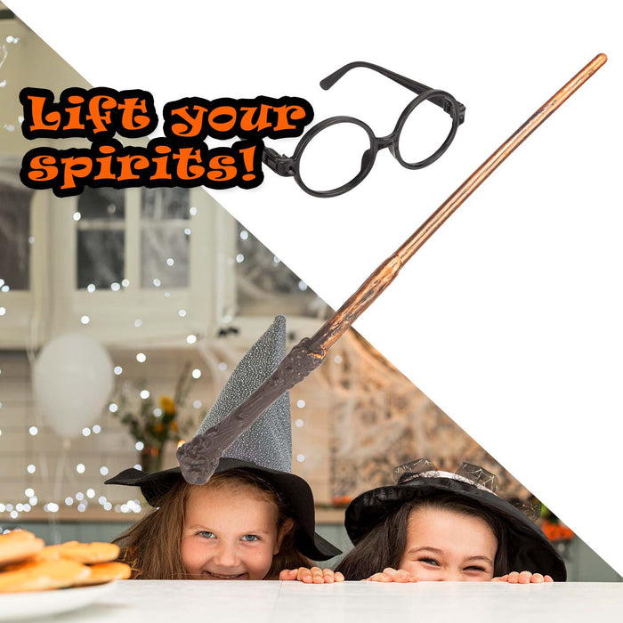 Halloween Wizard Wand & Spectacles | Party Accessories | Wizards Set