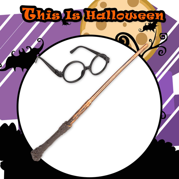 Halloween Wizard Wand & Spectacles | Party Accessories | Wizards Set