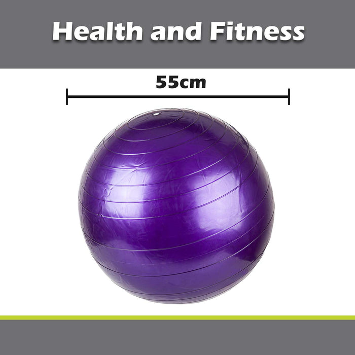 Exercise Ball Hand Pump Included 55cm x 55cm Purple X 1