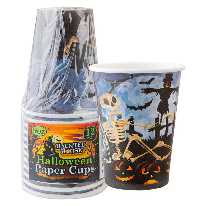 Halloween Paper Cups 9oz 12 Pack MultiColour