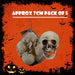 Halloween Skulls Decoration Pack Trick or Treat Party 7cm 5 Pack White