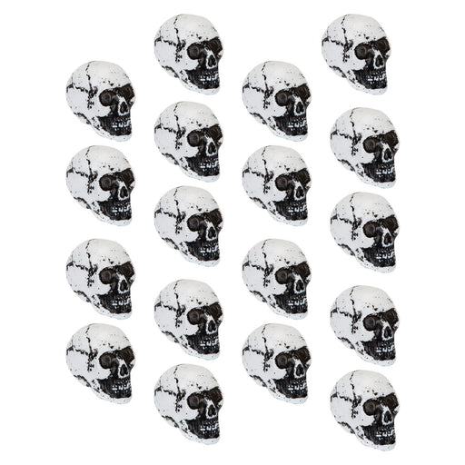 Halloween Skulls Decoration | 18 Pack | Party Decoration | White