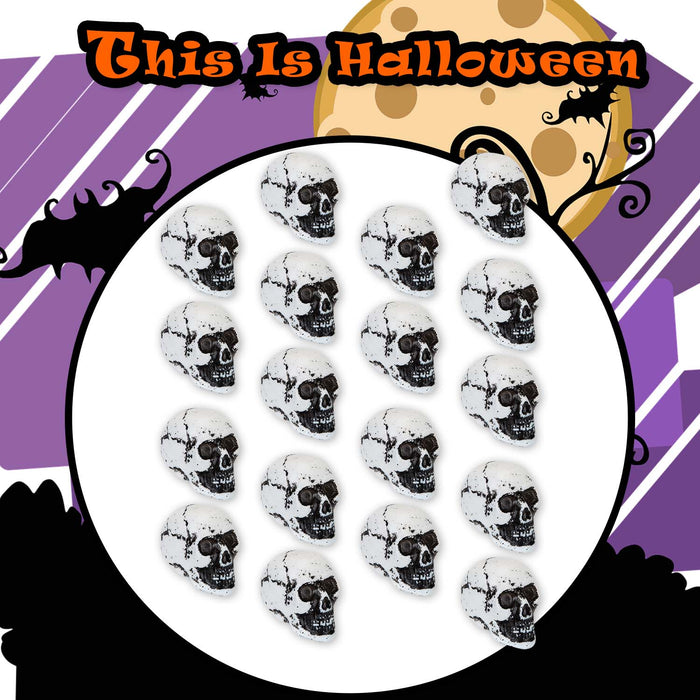Halloween Skulls Decoration | 18 Pack | Party Decoration | White