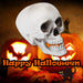 Halloween Skull With Moving Jaw Decoration | Party Accessories | White