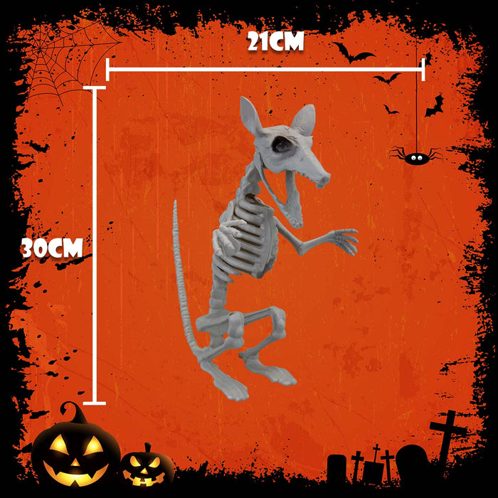 Halloween Skeleton Rat Decoration | Party Accessories | White