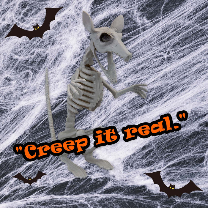 Halloween Skeleton Rat Decoration | Party Accessories | White