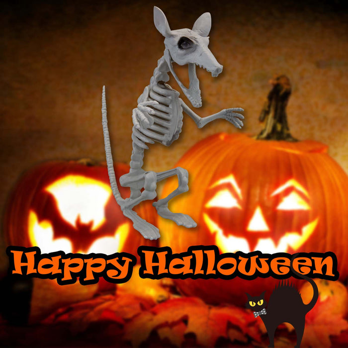 Halloween Skeleton Rat Decoration | Party Accessories | White