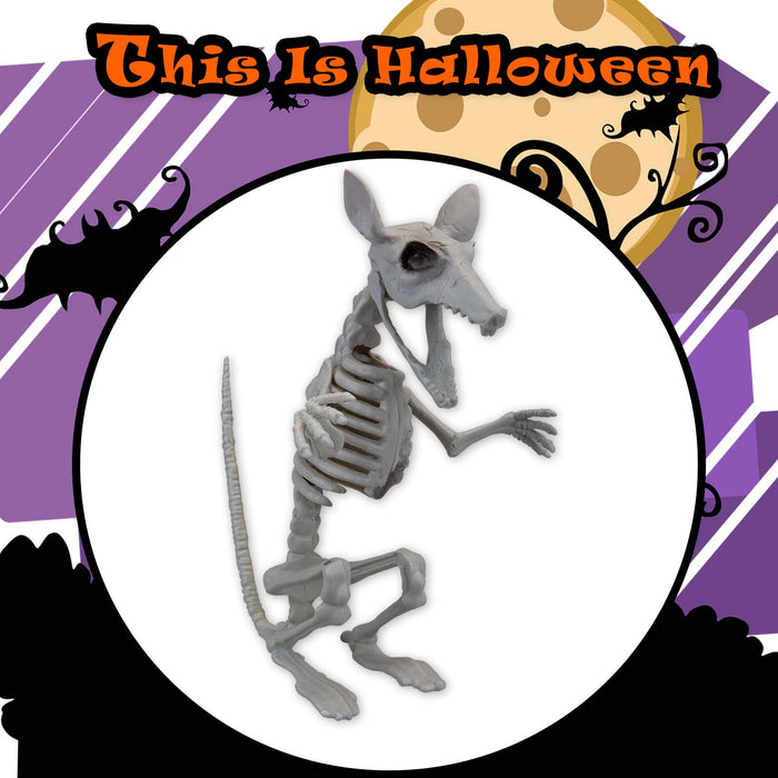 Halloween Skeleton Rat Decoration | Party Accessories | White