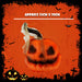 Halloween Laughing Pumpkin Animated Prop Light Up Eyes Moving Head 25cm Orange