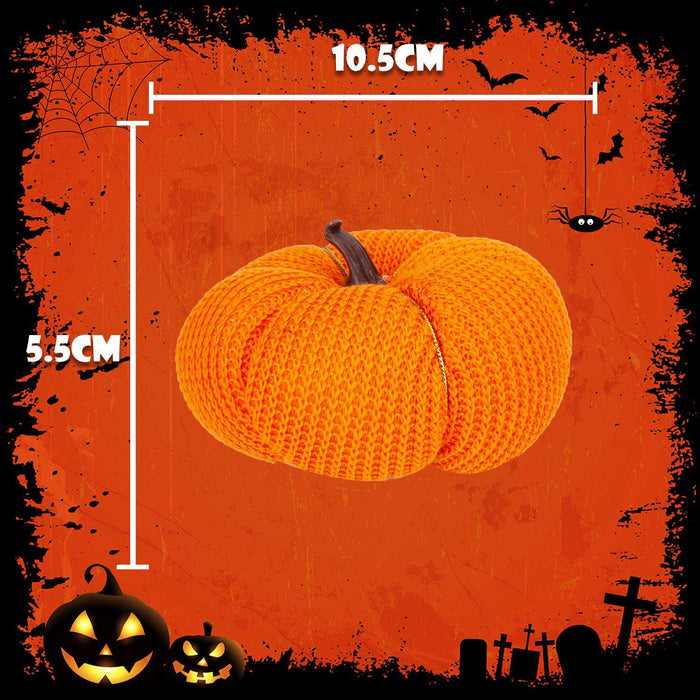 Pumpkin Soft Toy Halloween Themed Plush 5.5cm x 10.5cm White X 1