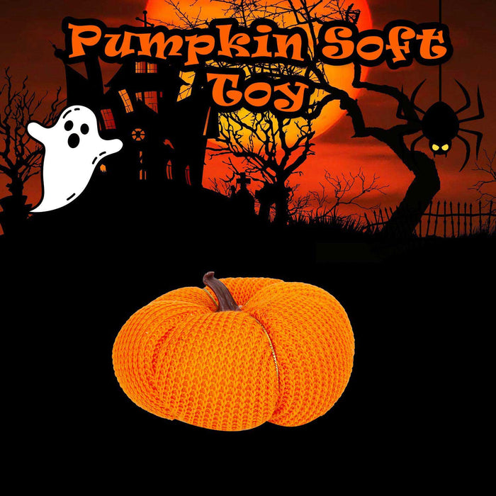 Pumpkin Soft Toy Halloween Themed Plush 5.5cm x 10.5cm White X 1