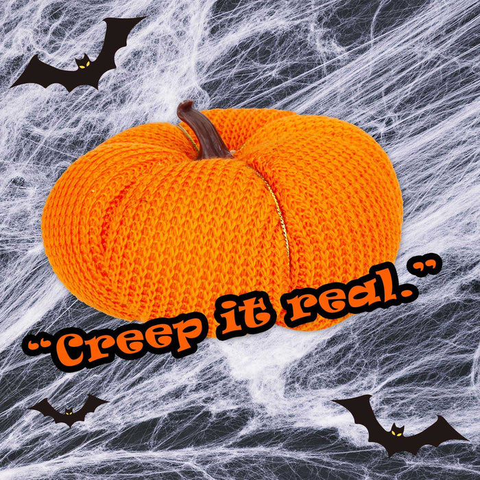 Pumpkin Soft Toy Halloween Themed Plush 5.5cm x 10.5cm White X 1